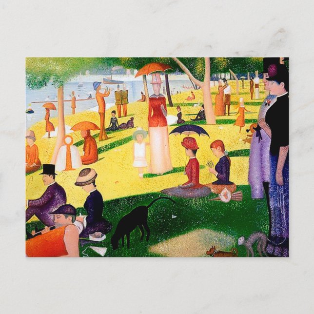 A Sunday Afternoon On The Island La Grande Jatte Postcard (Front)