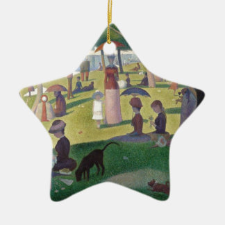 A Sunday Afternoon on the Island of La Grande Jatt Ceramic Ornament