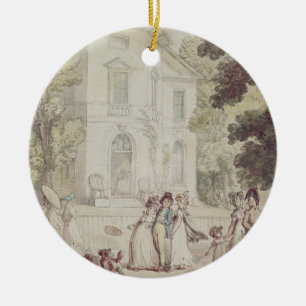 A Sunday Afternoon Promenade Ceramic Ornament