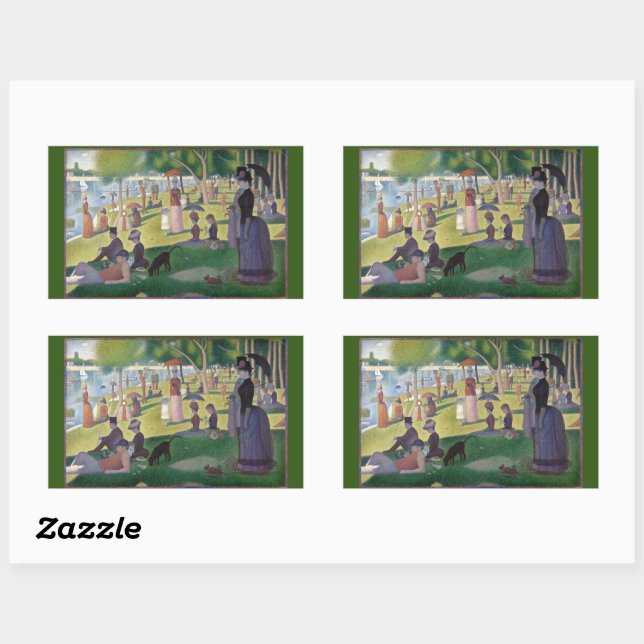 A Sunday on La Grande Jatte by Seurat, Fine Art Sticker (Sheet)