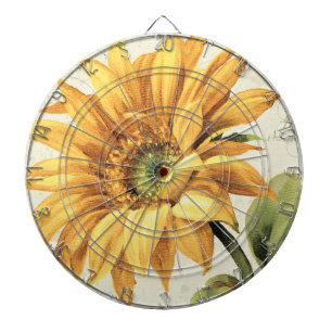 A Sunflower in Full Bloom Dartboard