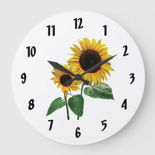 A Sunflower Mommy's Love Large Clock (Front)