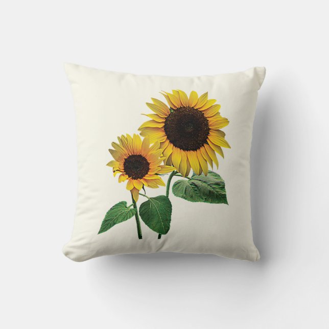 A Sunflower Mommy's Love Throw Pillow (Front)
