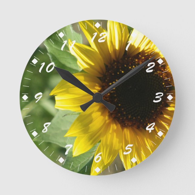 A Sunflower Round Clock (Front)