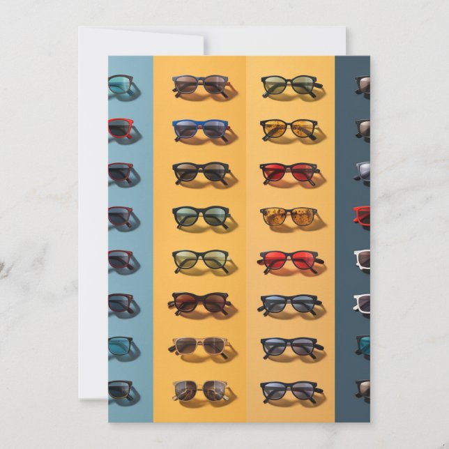 A sunglasses pattern design,  invitation (Front)