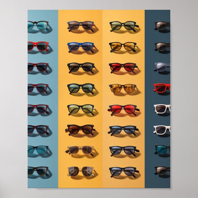 A sunglasses pattern design,  poster (Front)