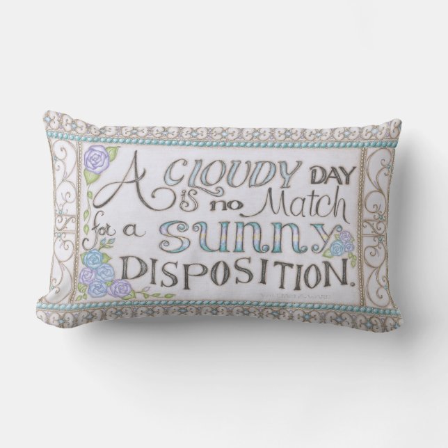 A Sunny Disposition Throw Pillow (Front)