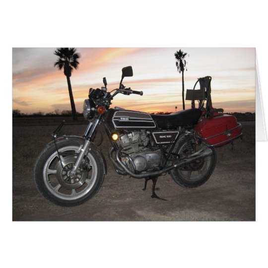 A Sunset, A Motorcycle Card