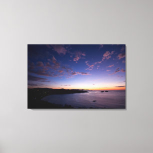 A Sunset Over The Ocean In Costa Rica Canvas Print