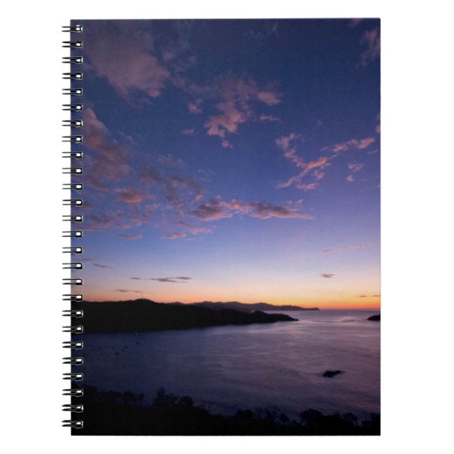 A Sunset Over The Ocean In Costa Rica Notebook (Front)