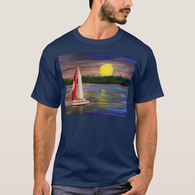 A Sunset Sail, by Gary Poling T-Shirt (Front)