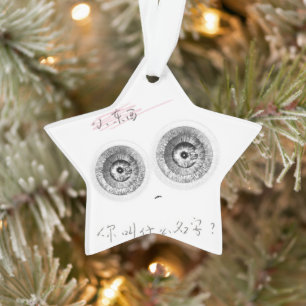 A super-intelligent cute elfin. ornament