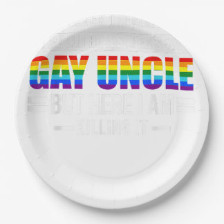 A super sexy Gay Uncle Guncle Paper Plate