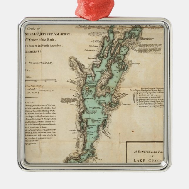 A Survey of Lake Champlain Metal Ornament (Front)