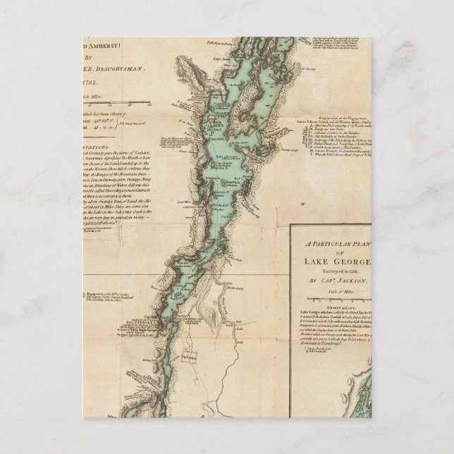 A Survey of Lake Champlain Postcard (Front)