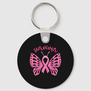 A Survivor Dragonfly Breast Cancer Awareness 1 Keychain