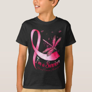 A Survivor Dragonfly Breast Cancer Awareness T-Shirt