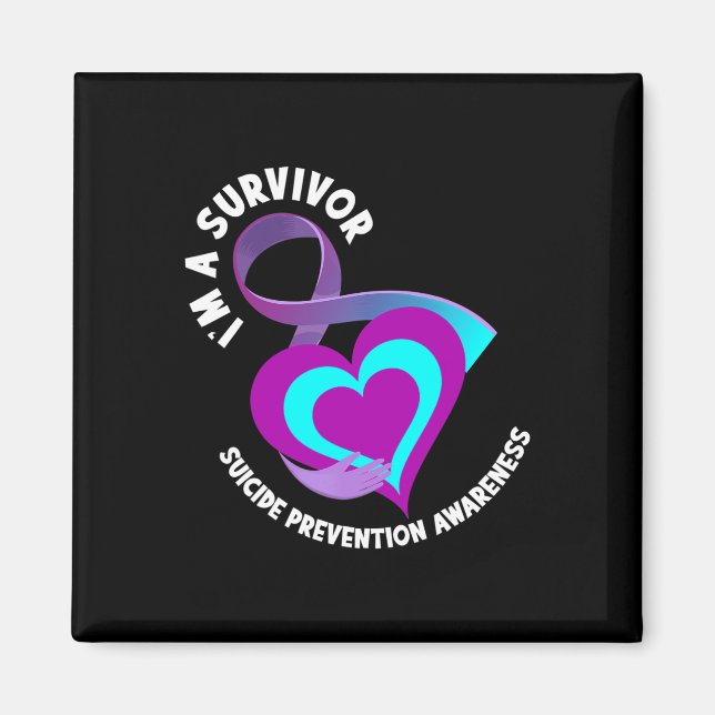 A Survivor Support Suicide Prevention Awareness  Magnet (Front)