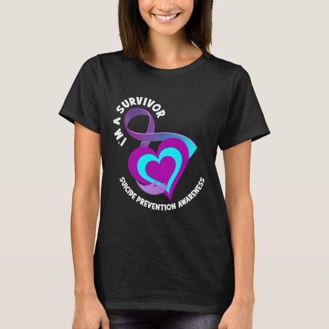 A Survivor Support Suicide Prevention Awareness  T-Shirt (Front)