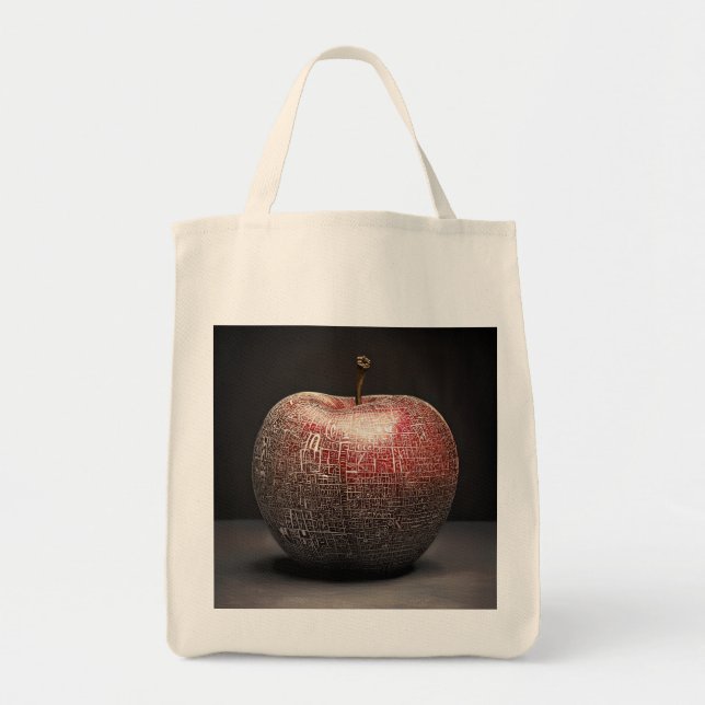 A Sweet Apple Grocery Tote Bag (Front)
