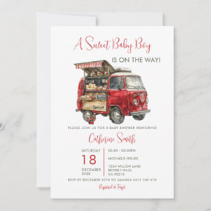 A Sweet Baby Boy Bakery Food Truck Baby Shower Invitation