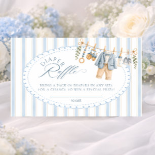 A Sweet Baby Boy Clothes Baby Shower Diaper Raffle Enclosure Card