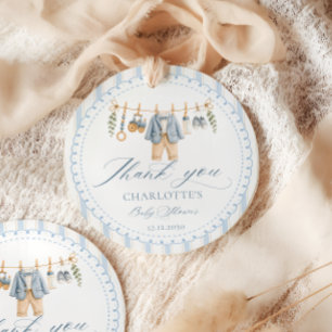 A Sweet Baby Boy Clothes Baby Shower Thank You Favour Tags
