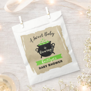A Sweet Baby Is Brewing Halloween Baby Shower Favour Bag
