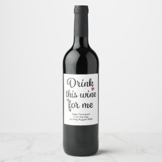 A Sweet Baby Pregnancy Reveal New Grandparents Wine Label