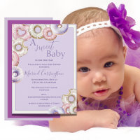 A Sweet Baby Purple Doughnuts Watercolor Baby Show