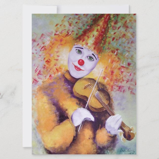 A sweet clown playing the violin (Front)