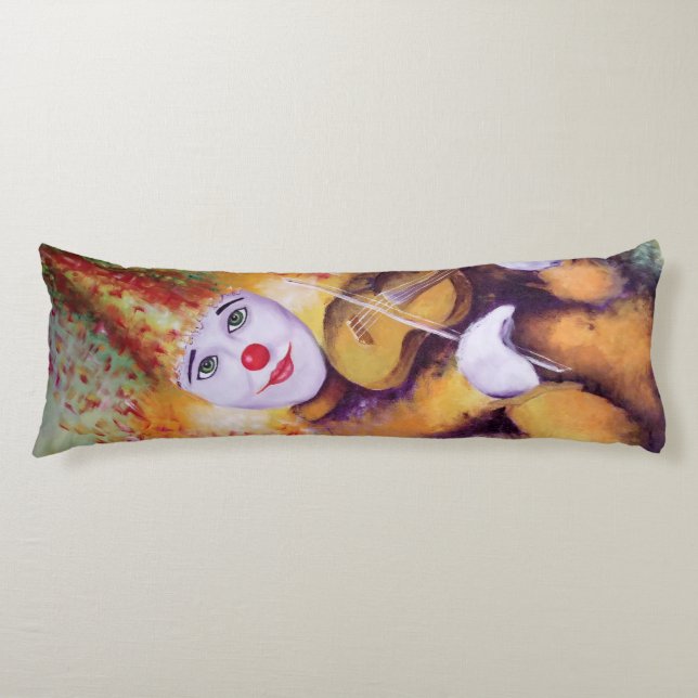 A sweet clown playing the violin body pillow (Front)