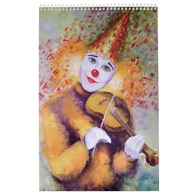 A sweet clown playing the violin calendar (Cover)