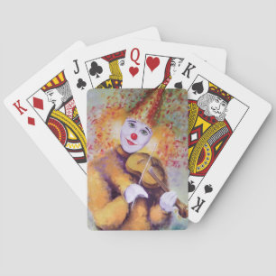 A sweet clown playing the violin cards