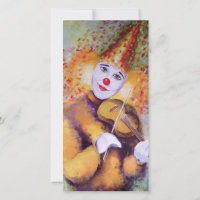 A sweet clown playing the violin