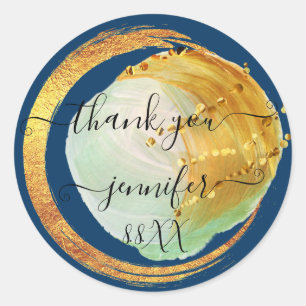  A Sweet Emblem of Gratitude Marks a Milestone Classic Round Sticker