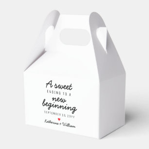 A Sweet Ending To a New Beginning Custom Favor Box