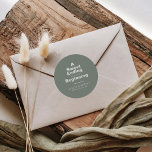 A Sweet Ending to A new beginning Wedding    Classic Round Sticker<br><div class="desc">This a sweet ending to a new beginning wedding classic round sticker is perfect for a rustic wedding. The design features a beautiful font in a green background to embellish your event.</div>