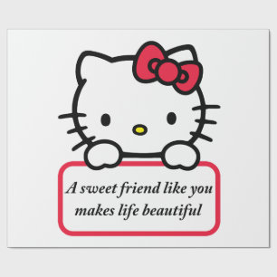 A Sweet Friend Like You - Heartfelt Quote T-Shirt Wrapping Paper