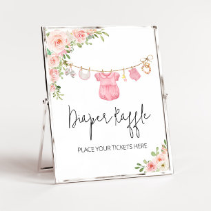 A Sweet Girl Baby Clothes Diaper Raffle Poster