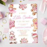 A Sweet Little Cookie Pink Gingerbread Baby Shower