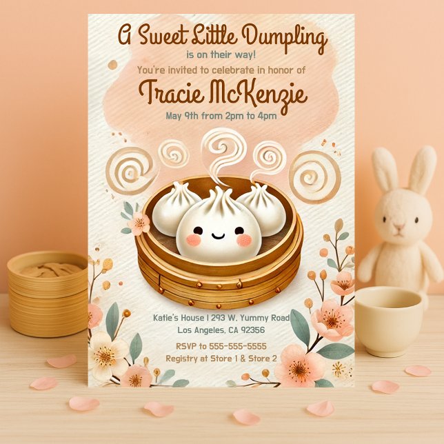 A Sweet Little Dumpling Baby Shower  Invitation (Creator Uploaded)