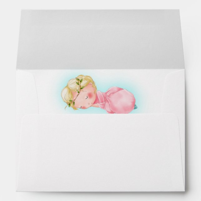 A sweet little girl Baby Shower  Envelope (Back (Bottom))