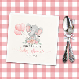A Sweet Little Girl is on her Way Baby shower Napkin