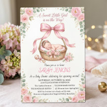 A Sweet Little Girl Pink Floral Baby Shower
