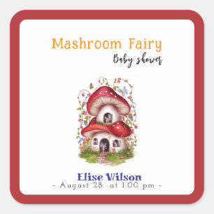 A sweet little mashroom fairy is on the way square sticker