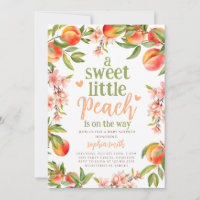 a sweet Little peach is on the way baby shower