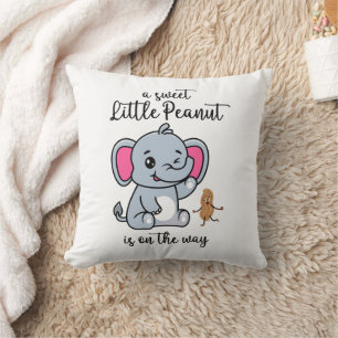 A Sweet Little Peanut In On The Way New Baby Cool Throw Pillow
