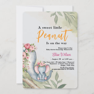 A sweet little peanut is on the way invitation