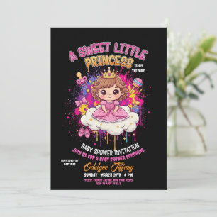 A Sweet Little Princess baby shower Invitation